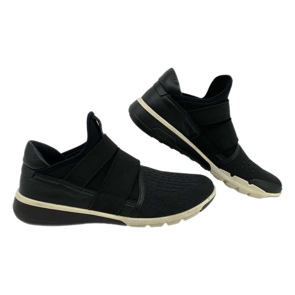 Ecco Black Leather and Knit Sneakers | Women’s Size 37 EU